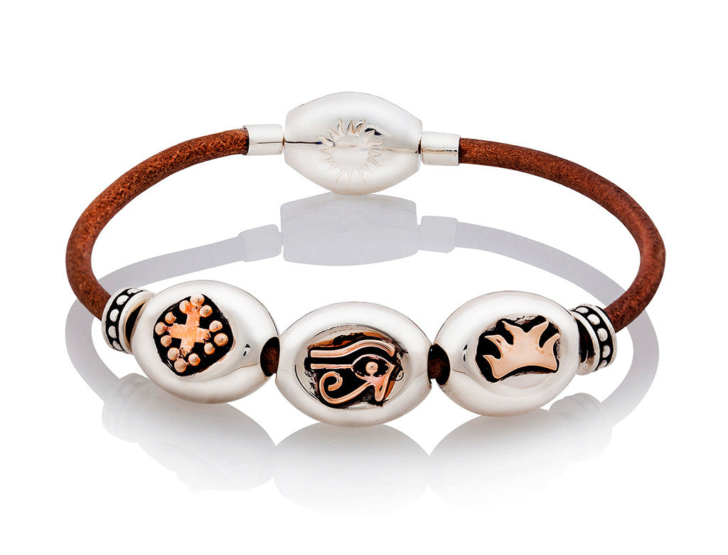 Varanasi Classic Bracelet on Tan Leather